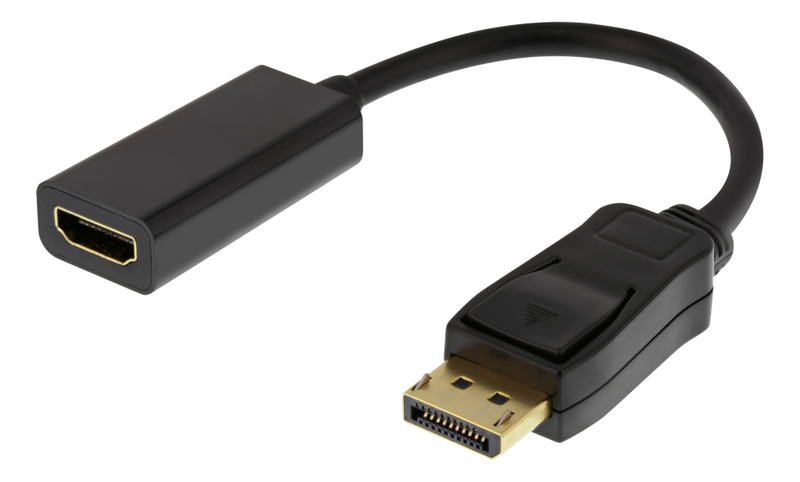 Deltaco Displayport ma - HDMI fe adapter DP++ 3840x2160 60Hz black