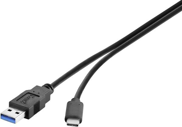 Renkforce Cavo USB 3.2 Gen1 3.0 Spina USB-A USB-C 1.80 m Nero contatti