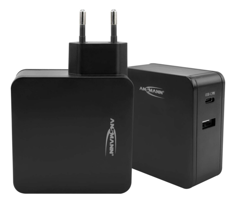 Ansmann 247PD - Netzteil - 45 Watt - 4700 mA - PD, QC 3.0 - 2 Ausgabeanschlussstellen (USB, USB-C)