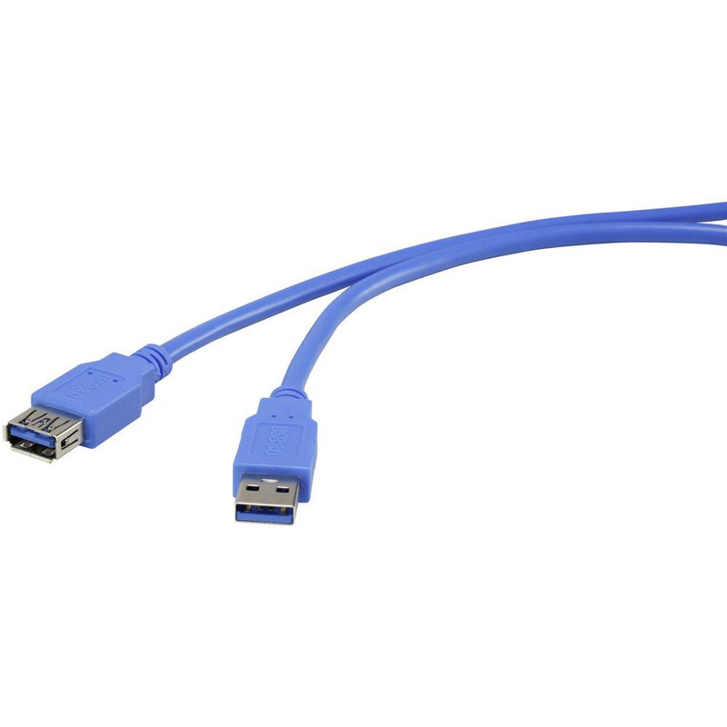 Renkforce Cavo USB 3.2 Gen1 3.0 Spina USB-A Presa USB-A 1.80 m Blu contatti