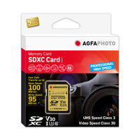 AgfaPhoto SDXC UHS I 64GB Professional High Speed U3 V30 - Extended Capacity SD - Extended Capacity SD (SDXC)