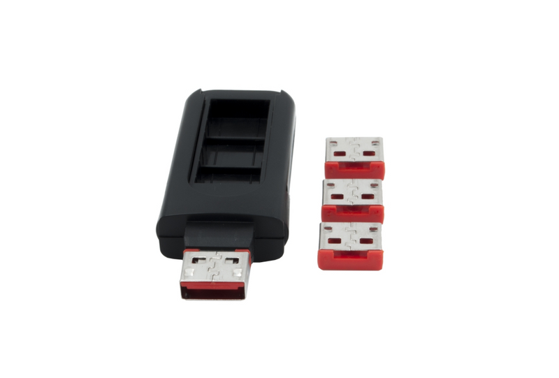Exsys EX-1114-R - USB-Portblocker - Rot (Packung mit 4)