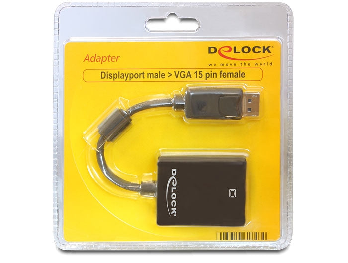 Delock Adapter Displayport male > VGA 15 pin female - VGA-Adapter - DisplayPort (M)
