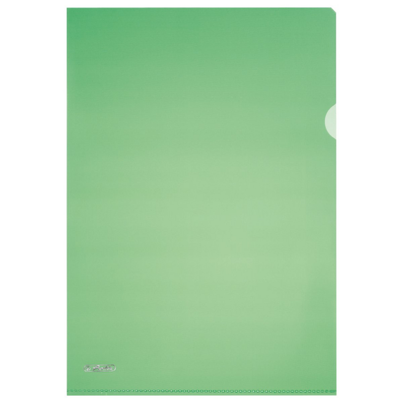 Herlitz 10 Sichthüllen Aktenhülle grün genarbt DIN A4