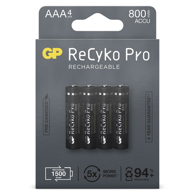 GP Battery 4 GP Akkus ReCyko+ Pro Micro AAA 800 mAh - Akku - Akku - Micro (AAA)