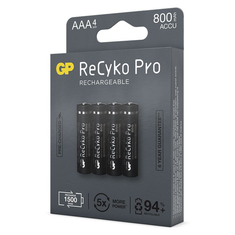 GP Battery 4 GP Akkus ReCyko+ Pro Micro AAA 800 mAh - Akku - Akku - Micro (AAA)
