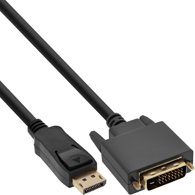 InLine 25er Bulk-Pack DisplayPort zu DVI Konverter Kabel - schwarz - 2m