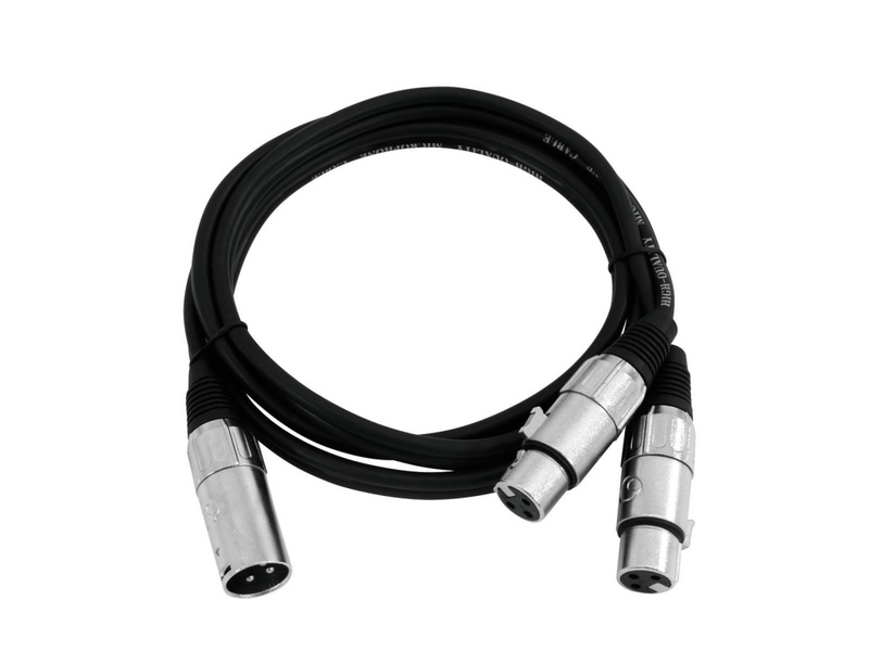 Omnitronic 30225211 XLR Adapterkabel[1x XLR-Stecker 3 polig - 2x XLR-Buchse 3 polig] 3.00 m - Audio/Multimedia - 3 m