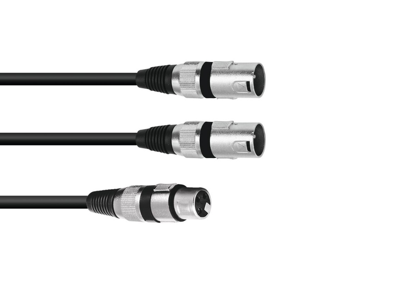 Omnitronic 30225205 XLR Adapterkabel[1x XLR-Buchse 3 polig - 2x XLR-Stecker 3 polig] 1.50 m - Audio/Multimedia - 1,5 m