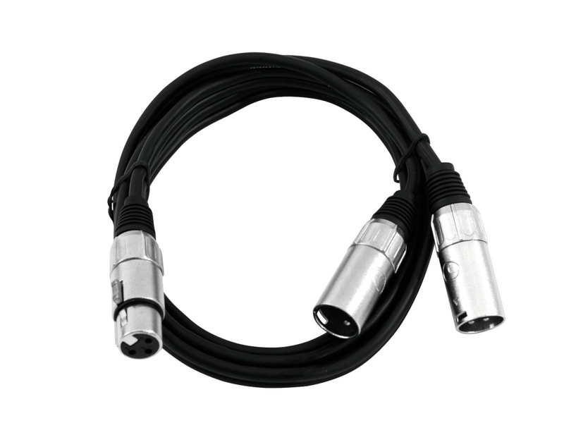 Omnitronic 30225204 XLR Adapterkabel[1x XLR-Buchse 3 polig - 2x XLR-Stecker 3 polig] 1.00 m - Audio/Multimedia - 1 m