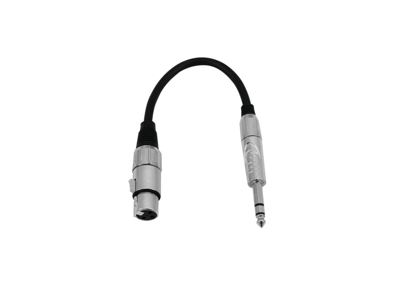Omnitronic 3022075F XLR Adapterkabel[1x XLR-Buchse 3 polig - 1x Klinkenstecker 6.3 mm - Audio/Multimedia - 0,15 m