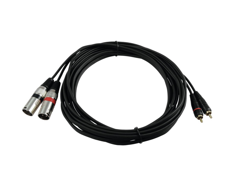 Omnitronic 3022522E XLR Adapterkabel[2x XLR-Stecker 3 polig - 2x Cinch-Stecker] 6.00 m - Audio/Multimedia - 6 m