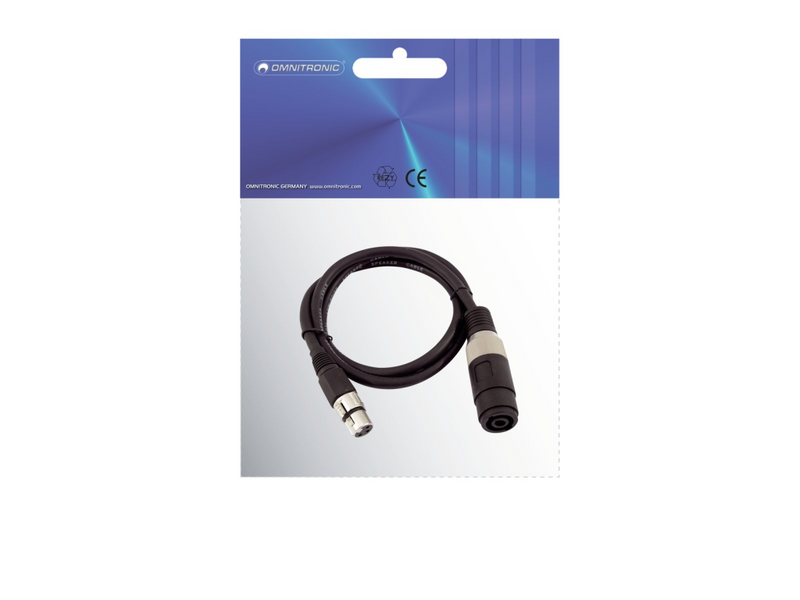 Omnitronic 30225600 XLR Adapterkabel[1x Lautsprecherkupplung - 1x XLR-Buchse 3 polig] 1.00 m - Audio/Multimedia - 1 m