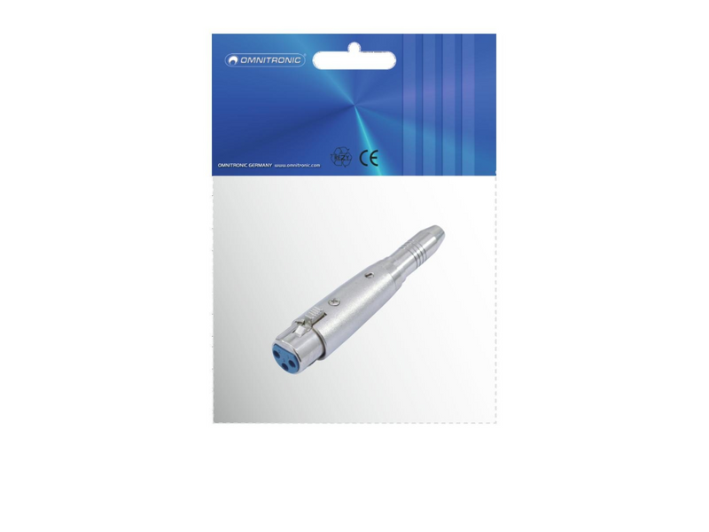 Omnitronic 30226550 XLR Adapter[1x XLR-Buchse 3 polig - 1x Klinkenbuchse 6.3 mm - Kabel - Audio/Multimedia