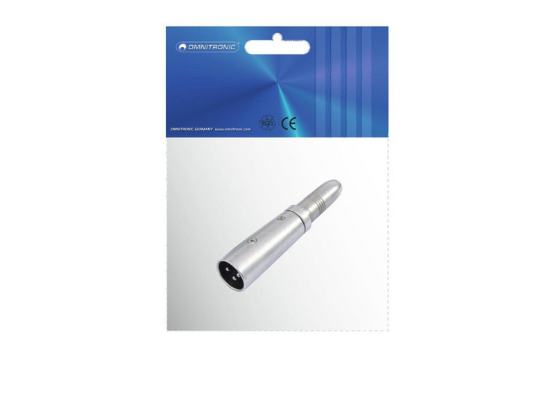 Omnitronic 30226500 XLR Adapter[1x XLR-Stecker 3 polig - 1x Klinkenbuchse 6.3 mm - Kabel - Audio/Multimedia