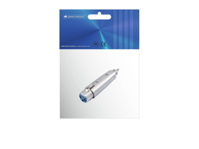 Omnitronic 30226560 XLR Adapter[1x Cinch-Stecker - 1x XLR-Buchse 3 polig] - Kabel - Audio/Multimedia