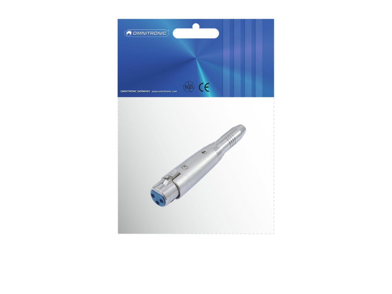 Omnitronic 30226555 XLR Adapter[1x XLR-Buchse 3 polig - 1x Klinkenbuchse 6.3 mm - Kabel - Audio/Multimedia