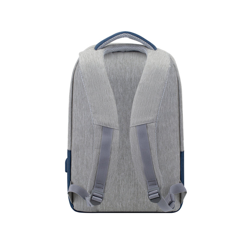 rivacase 7562 grey/dark blue anti-theft Laptop backpack 15.6