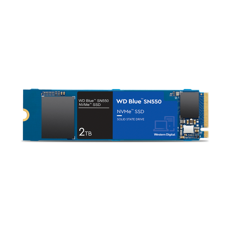 WD Blue SN550 NVMe SSD WDS200T2B0C - SSD - 2 TB - intern - M.2 2280 - PCIe 3.0 x4 (NVMe)