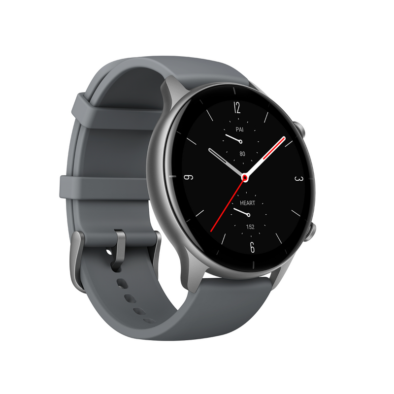 Amazfit GTR 2E - Intelligente Uhr mit Riemen - Silikon - Slate Gray - Anzeige 3.5 cm (1.39")