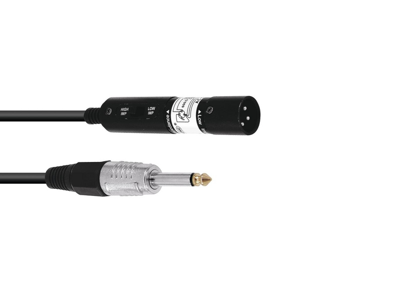Omnitronic 30225085 XLR Adapterkabel[1x XLR-Stecker 3 polig - 1x Klinkenstecker 6.3 mm mono] - Audio/Multimedia - 0,3 m
