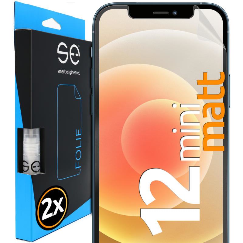 smart.engineered 2x3D Screen Protector for Apple iPhone 12 mini matte