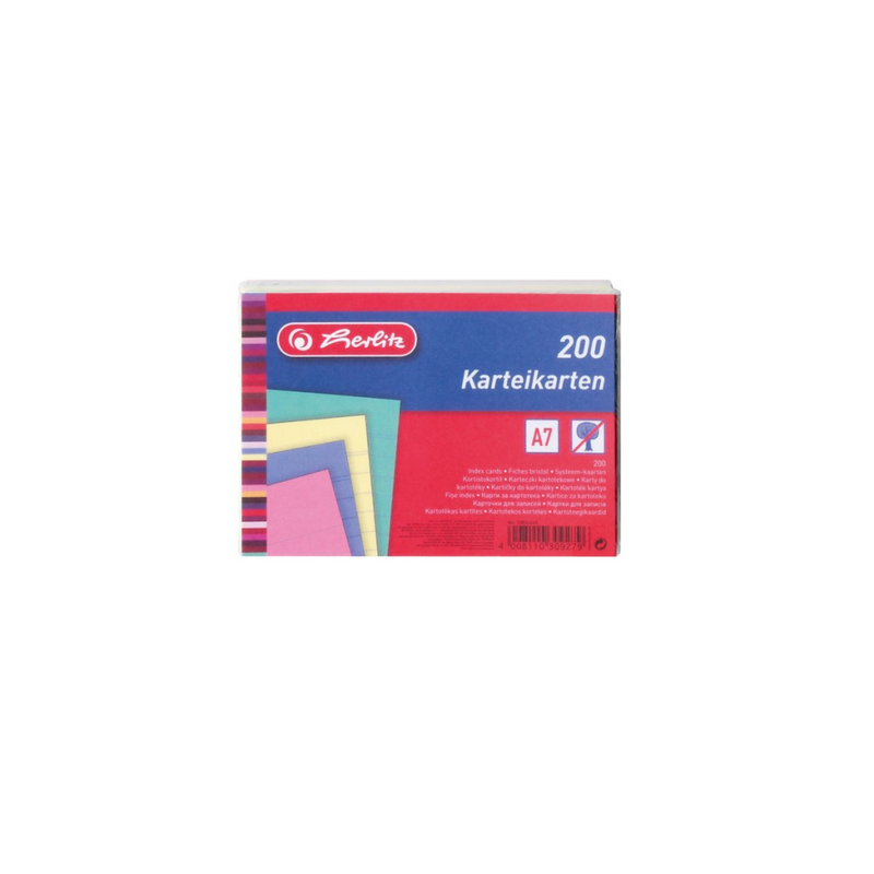 Herlitz 10836245 - Blau - Grün - Pink - Gelb - 200 Stück(e)