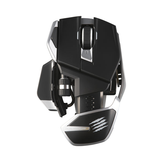 Mad Catz R.A.T. DWS - Maus - ergonomisch - Für Rechtshänder - optisch - 14 Tasten - kabellos - 2.4 GHz, Bluetooth 5.0 - kabelloser Empfänger (USB)