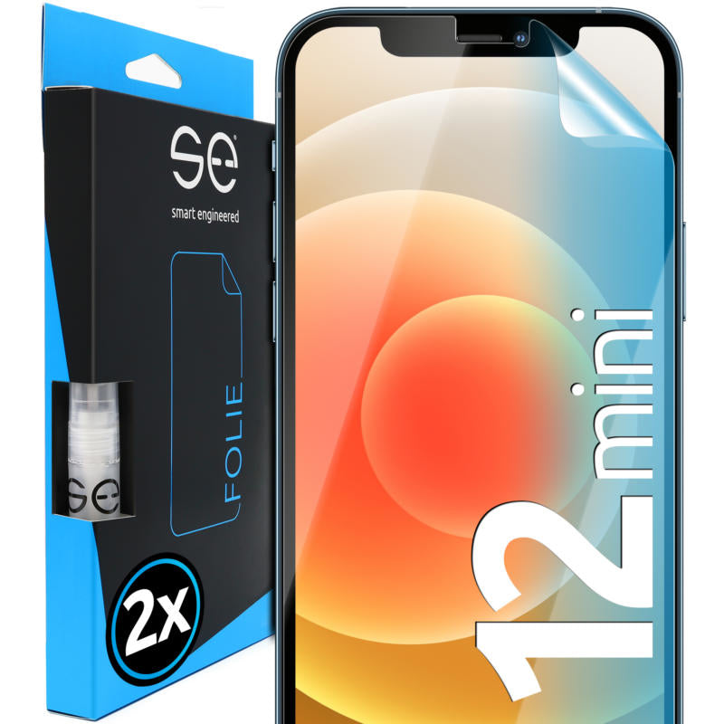 smart.engineered 2x3D screen protector for Apple iPhone 12 mini transparent