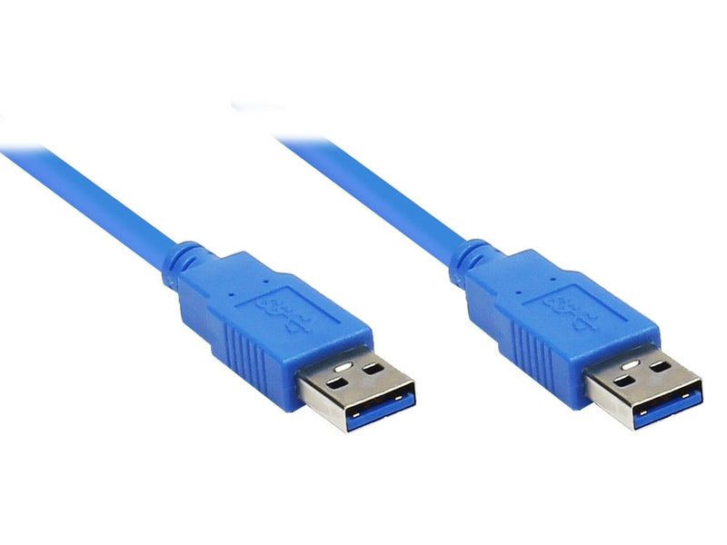 Exsys Anschlusskabel USB 3.0 Stecker A an A 0.5m blau EX-K1610-0 - Digital/Daten
