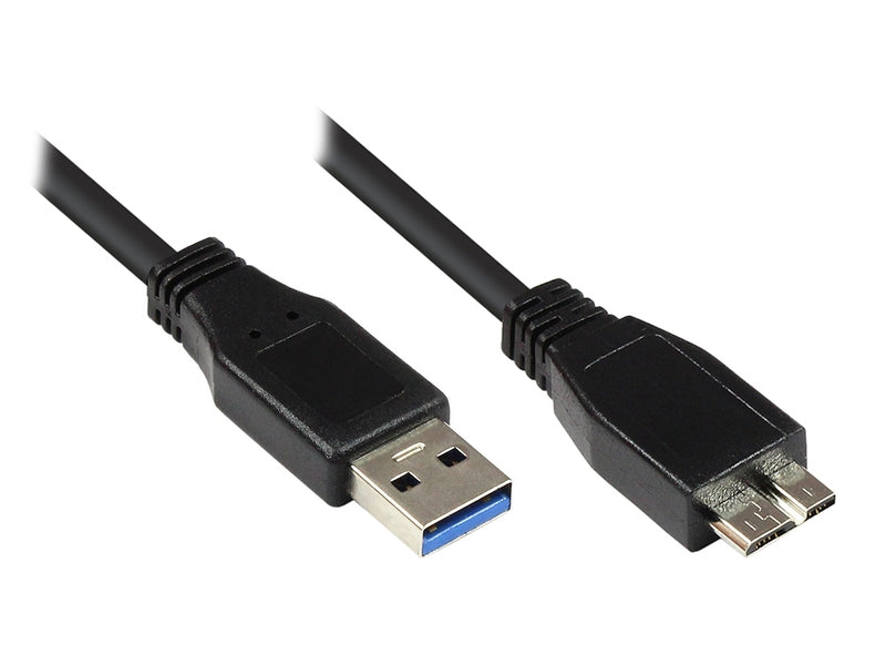 Exsys Anschlusskabel USB 3.0 Stecker A an Micro B 2m schwarz - Digital/Daten