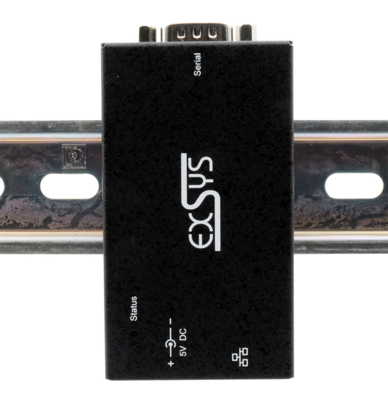 Exsys Ethernet zu 1x RS-232/422/485 PoE Software Powerüber Terminal Block
