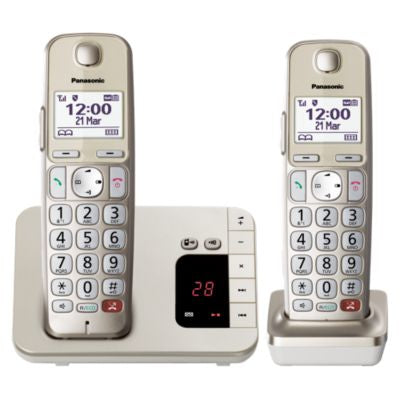 Panasonic KX-TGE262 champagner KX-TGE262GN - Analog-Telefon - Anrufbeantworter