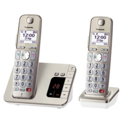 Panasonic KX-TGE262 champagner KX-TGE262GN - Analog-Telefon - Anrufbeantworter