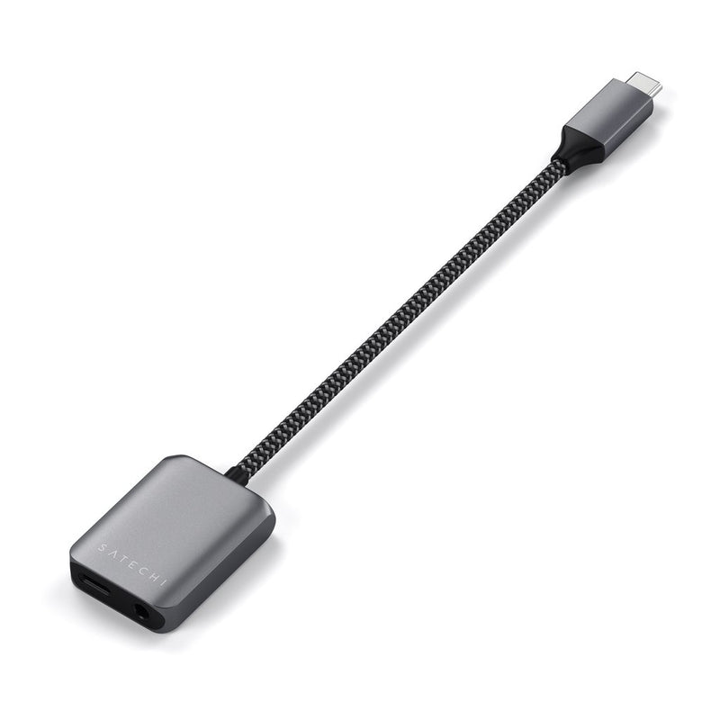 Satechi ST-UCAPDAM - USB-C zu 3.5mm Audio & PD-Adapter grau - Audio/Multimedia