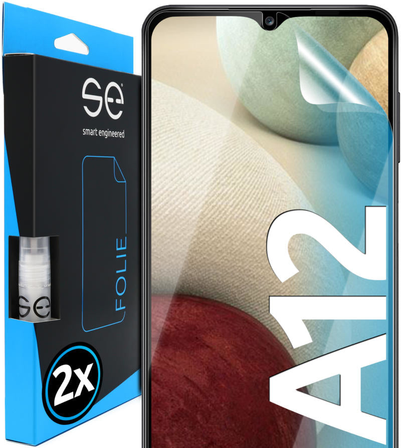 smart.engineered 2x3D screen protector for Samsung Galaxy A12 transparent