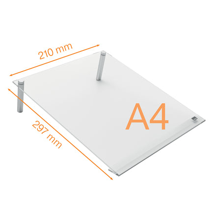 Nobo Acryl-Notiztafel Mit Metallstützen A4 Transparent
