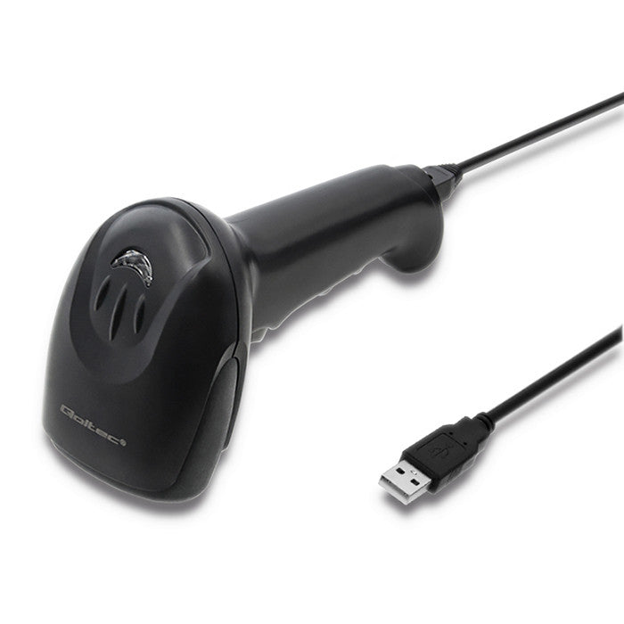 Qoltec 50866 Laser barcode reader 1D| CCD| USB| Black