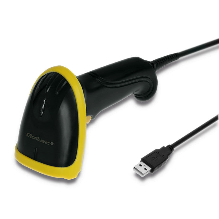 Qoltec 50867 Laser reader 1D| 2D| USB| Black