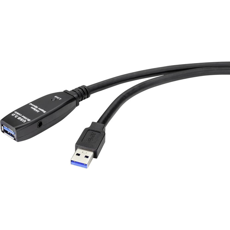 Renkforce USB-Kabel USB 3.2 Gen1 3.0 3.1 USB-A Stecker Buchse 15.00 m - Kabel - Digital/Daten