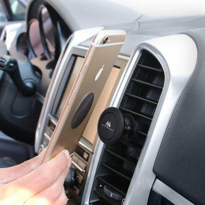MacLean car phone holder universal for ventilation grille magnetic 360 degrees