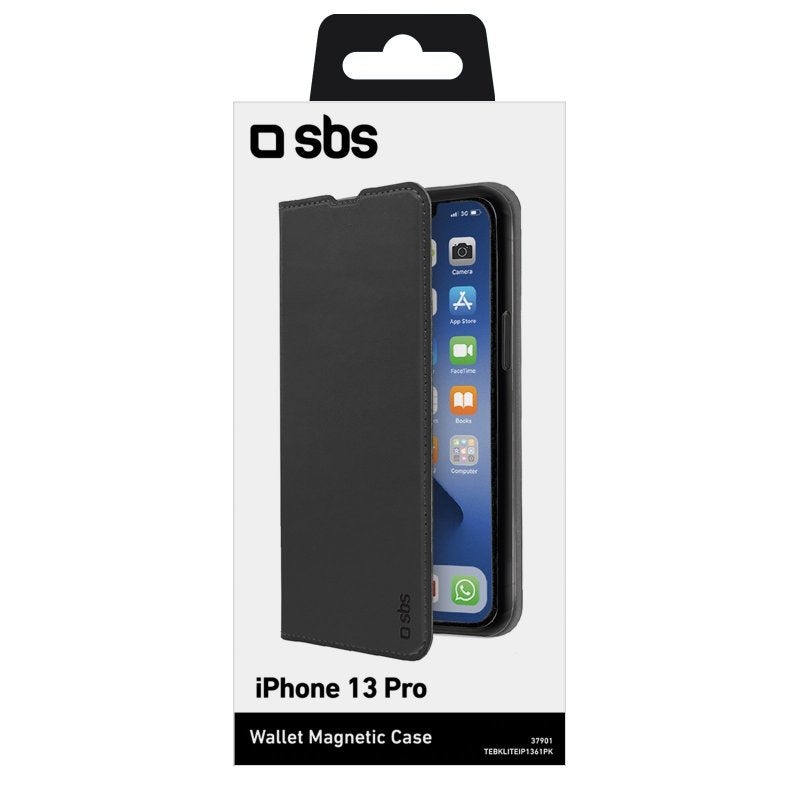 SBS Book Wallet Lite Apple iPhone 13 Pro schwarz