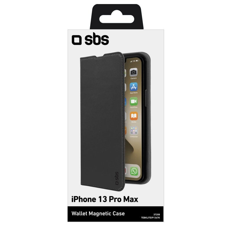 SBS Book Wallet Lite Apple iPhone 13 Pro Max schwarz