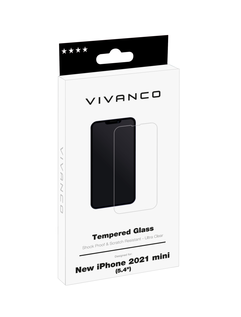 Vivanco 2DGLASVVIPH2021M - Klare Bildschirmschutzfolie - Apple - iPhone 13 mini
