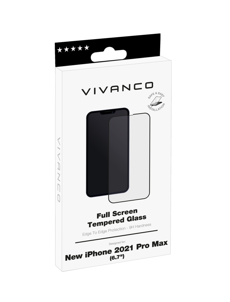 Vivanco 2.5D 2.5DGLASVVIPH2021PM Displayschutzglas Passend für Handy iPhone 13 Pro Max 1