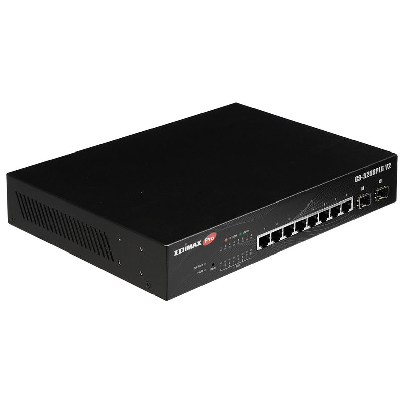 Edimax Pro GS-5208PLG V2 - Switch - Smart - 8 x 10/100/1000 (PoE+)