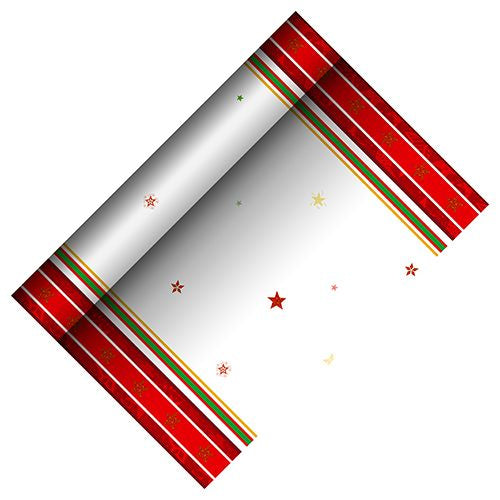 PAPSTAR Weihnachts-Tischläufer"Heavenly Stars" weiß aus Airlaid auf Rolle Masse B 400