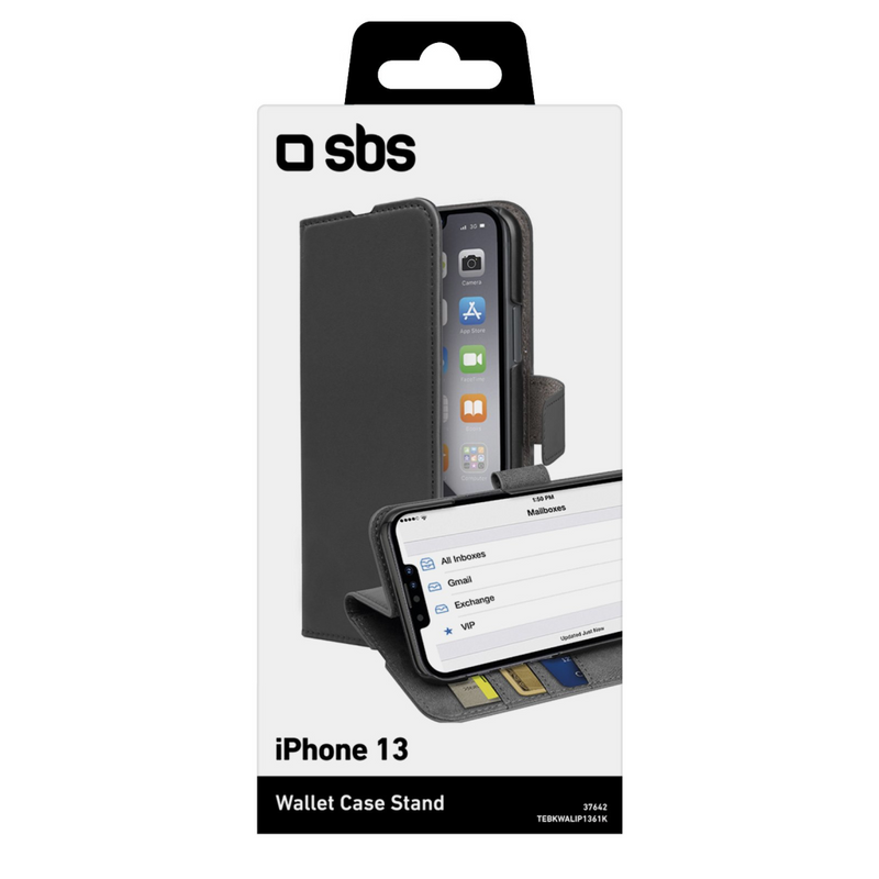 SBS Book Case Wallet Apple iPhone 13 schwarz