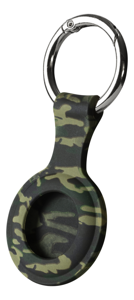 Deltaco Apple AirTag case keychain silicone camouflage
