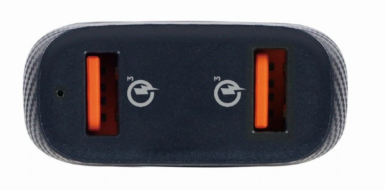 Gembird 2-Port-USB-Auto-Schnellladegeraet QC3.0 36 W schwarz